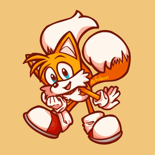 chibi sonic series 2/4! this was planned to be a series of sonic stickers that only came to fruition as 1" holographic material test stickers!